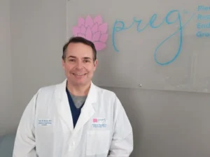 Fertility doctor at PREG in Asheville, NC, helping guide fertility treatment and insurance options