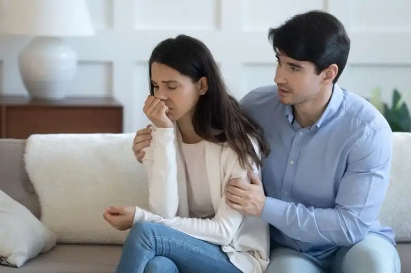 Couple dealing with infertility