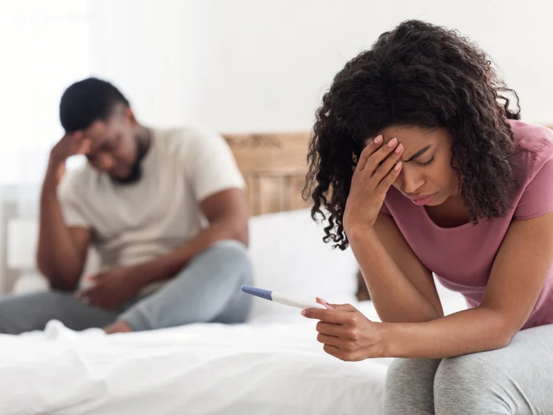 Couple dealing with infertility