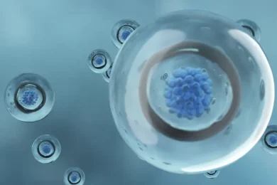 Close up during preimplantation genetic testing, during fertility treatment at PREG